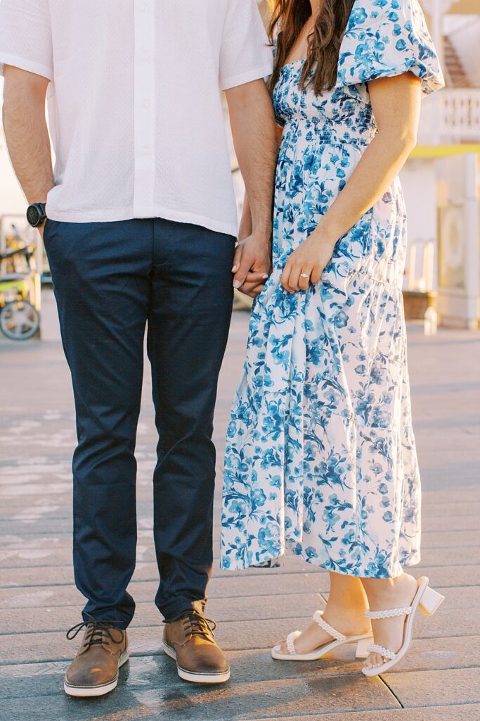 outfits from old town Alexandria engagement session