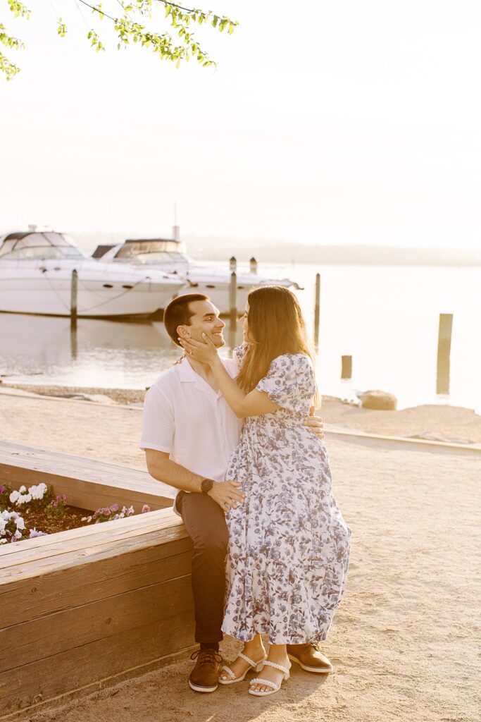 Waterfront photos from old town Alexandria engagement session